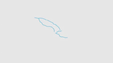 Cambodia Country Line Map Self Drawing Animated Overlay, Alpha 4K 스톡 동영상 340290233