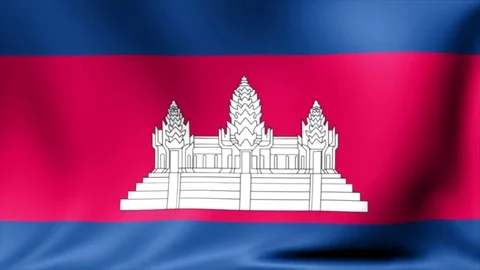 Cambodia Flag. Background Seamless Looping Animation. 4K High Definition Video Stock Footage 71897301