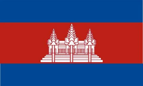 Cambodia Flag Design Stock Illustration