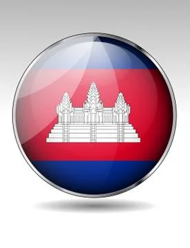 Cambodia flag icon Stock Illustration