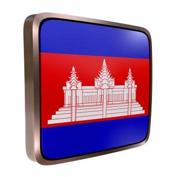 Cambodia flag icon Stock Illustration