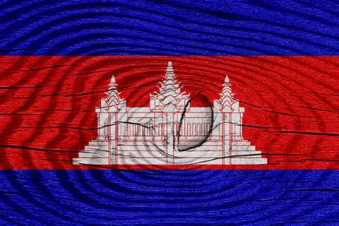 Cambodia flag Stock Illustration