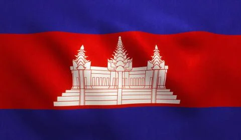 Cambodia Flag Stock Illustration