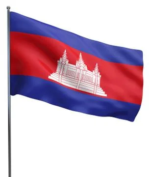 Cambodia Flag Image Stock Illustration