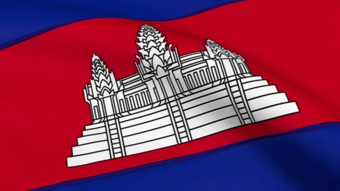 Cambodia Flag Loop Stock Footage 241219367