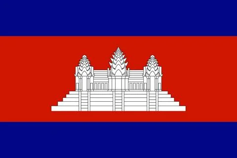 Cambodia flag pattern background. Realistic national flag design. Abstract .. Stock Illustration