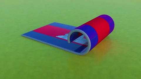 Cambodia Flag - Rolling Animation Stock Footage 255128990