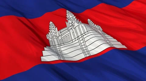 Cambodia flag Seamless Vídeo Stock 49086112