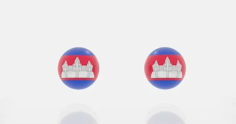 Cambodia flag symbol Video stock 194681126