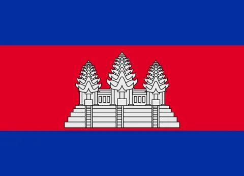 Cambodia flag vector イラスト素材