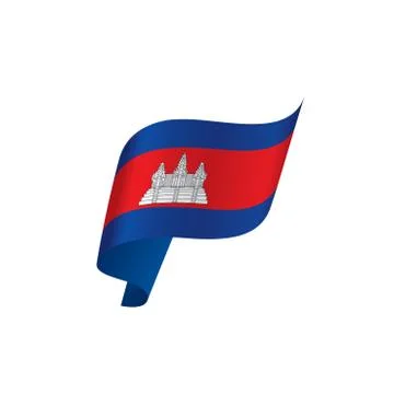 Cambodia flag, vector illustration Stock Illustration