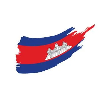 Cambodia flag, vector illustration Stock Illustration
