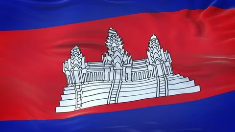 Cambodia flag waving in the wind 動画素材 122650671