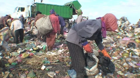 CAMBODIA-GARBAGE DUMP 81 Stock Footage 7751190