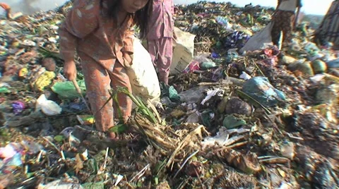 CAMBODIA-GARBAGE DUMP 84 Stock Footage 7749200