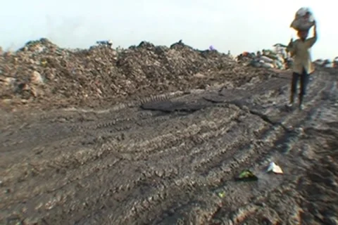 CAMBODIA-GARBAGE DUMP 96 Stock Footage 7448995