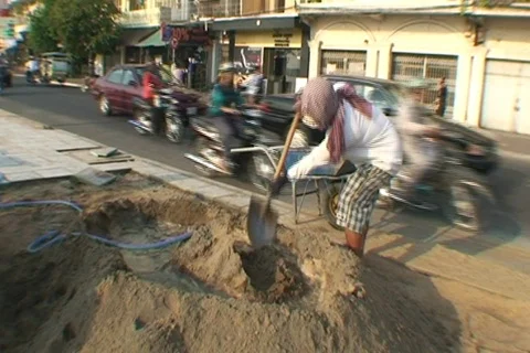 CAMBODIA-LABOR-WORKER 1 Stock Footage 702768