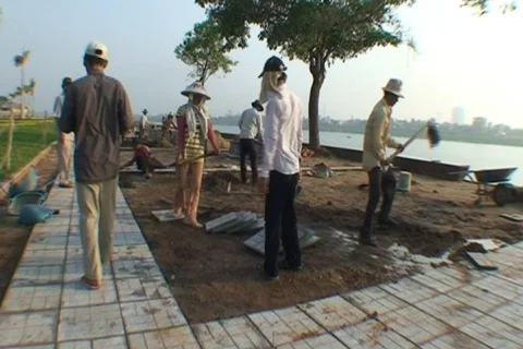 CAMBODIA-LABOR-WORKER 3 Stock Footage 702824