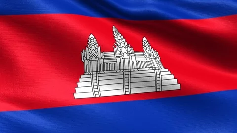 Cambodia Looping Flag 4K Stock Footage 108041773