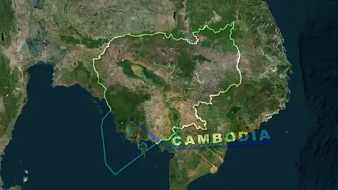 Cambodia Map Animation Stock Footage 273238930