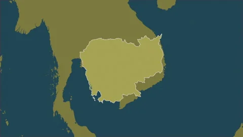 Cambodia map - extract. Border. Pattern. Stock Footage 273557870