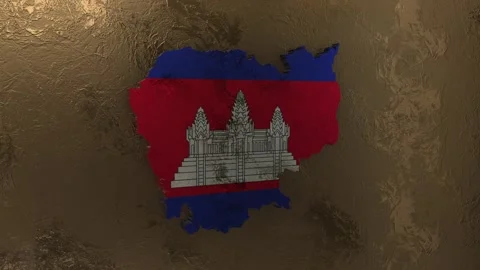 Cambodia Map Stock Footage 277923673