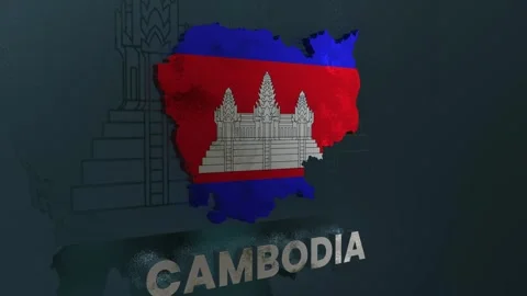 Cambodia Map Stock Footage 279732711