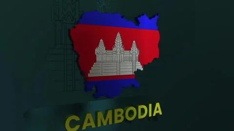 Cambodia Map Stock Footage 279734928