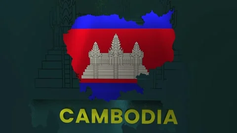 Cambodia Map Stock Footage 279735058