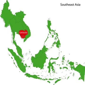Cambodia map Stock Illustration