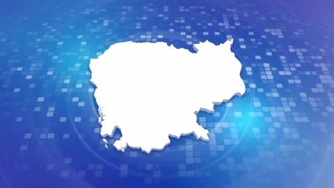 Cambodia Map Intro Stock Footage 247910056