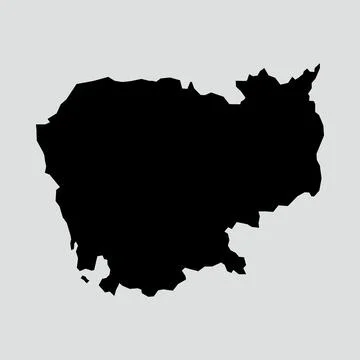 Cambodia map isolated on white background Stock Illustration