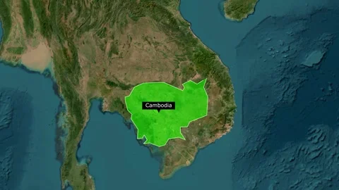 Cambodia Map New Style Stock Footage 294130406