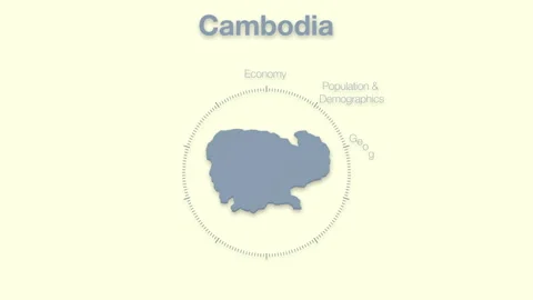 Cambodia MAP revealingmotion graphics data elements Stock Footage 339867865