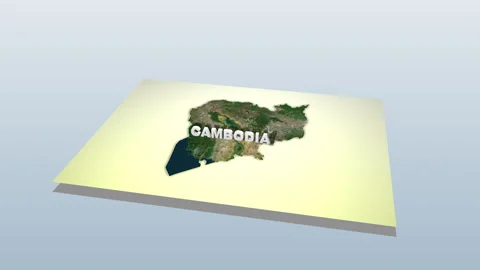 Cambodia Map Unfolding Stock Footage 284501496