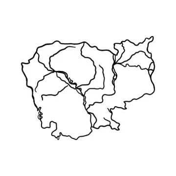 Cambodia map vector design template illustration Stock Illustration