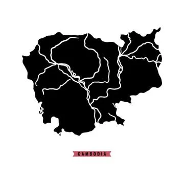 Cambodia map vector design template illustration Stock Illustration