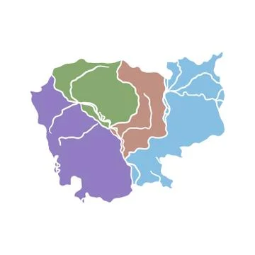 Cambodia map vector design template illustration Stock Illustration