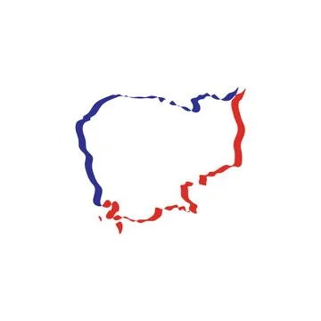 Cambodia map vector icon sign Stock Illustration