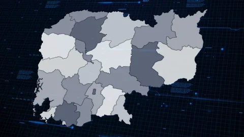 Cambodia network map Stock Footage 87977452