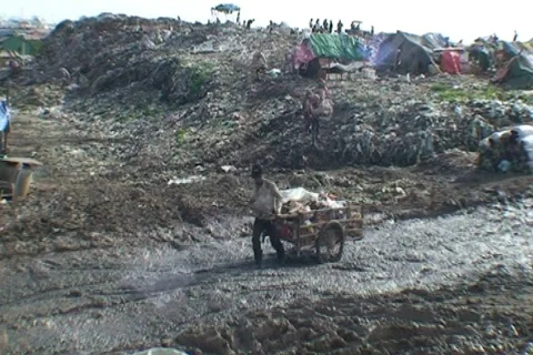 CAMBODIA-PHNOM PENH GARBAGE DUMP 3 Stock Footage 271683