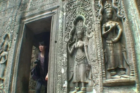CAMBODIA-TA PROHM TEMPLES 10 Vídeo Stock 809579