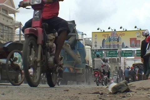 CAMBODIA-TRAFFIC 2 Stock Footage 264512