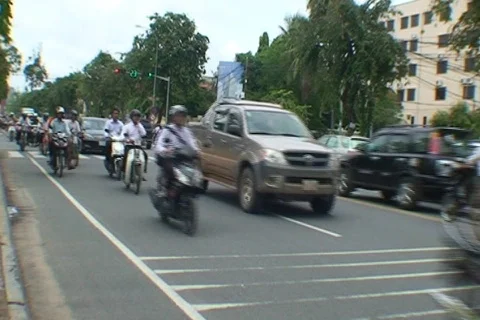 CAMBODIA-TRAFFIC Stock Footage 777135