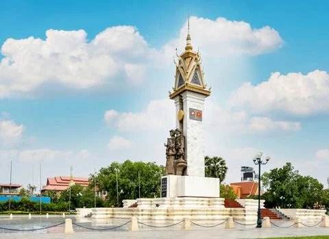 Cambodia Vietnam Friendship Monument Stock Photos