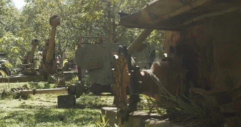 Cambodia war museum Stock Footage 99812874