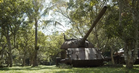Cambodia war museum Stock Footage 99813222