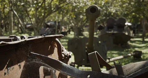 Cambodia war museum Stock Footage 99816499