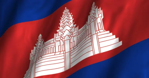 Cambodia waving flag 4K Stock Footage 50744700