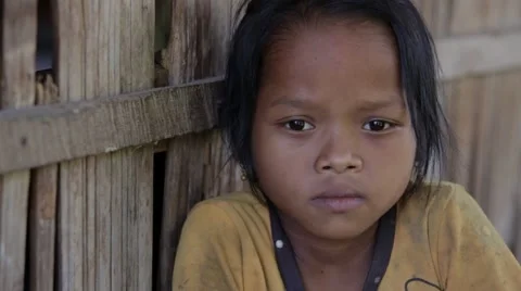 Cambodian Child Stock Footage 40075086